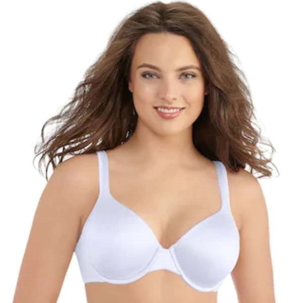 NWOT Vanity Fair 40DD Body Shine Full-Coverage Underwire Bra 75298 White 132375